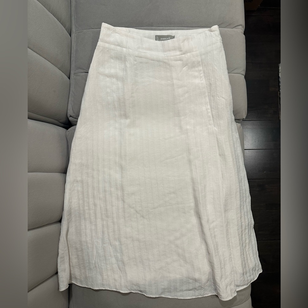 Everlane Cream A-Line Skirt